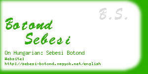 botond sebesi business card